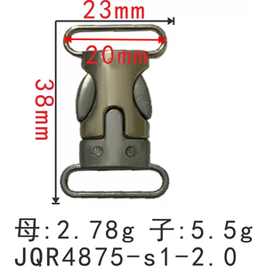 Proveedor al por mayor Hebilla de Liberación lateral de <span class=keywords><strong>metal</strong></span> de 20mm y 25mm Hebilla de inserción de bolsa de <span class=keywords><strong>metal</strong></span> Hebilla de liberación rápida - Product Image 6