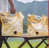 Sac de douche solaire 10L pour le camping, sac de chauffage d'eau portable pour l'extérieur avec pomme de douche et poignée