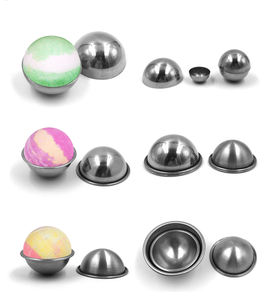 Moule à bombe de bain LEASON en acier inoxydable AISI 304 poli, durable, en forme de demi-sphère, 38 mm-80 mm, pour la fabrication de bombes de bain - Product Image 1