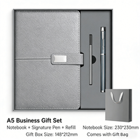 Coffret Cadeau Carnet en Cuir PU Premium avec Logo Personnalisé Doré en Relief, Couverture Rigide pour Cadeau d'Affaires d'Entreprise et de Direction