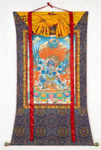 Thangka original traditionnel peint à la main, 12 couleurs, pigments minéraux, Lotus Master Heart, peintures décoratives sur toile, Zhan Bala - Product Image 2