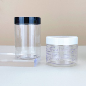 Custom Printing 30ml 60ml 120ml 150ml 200ml 250ml 300ml 500ml <b>Clear</b> <b>Plastic</b> Pet Pot Jars Cosmetic <b>Containers</b> With Lids - Product Image 2