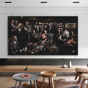 Impresiones en Lienzo Personalizadas, Cuadros de Pared, el Lobo de <span class=keywords><strong>Wall</strong></span> <span class=keywords><strong>Street</strong></span>, Arte Met, Pósters de Películas para Decoración de Sala de Estar - Product Image 1