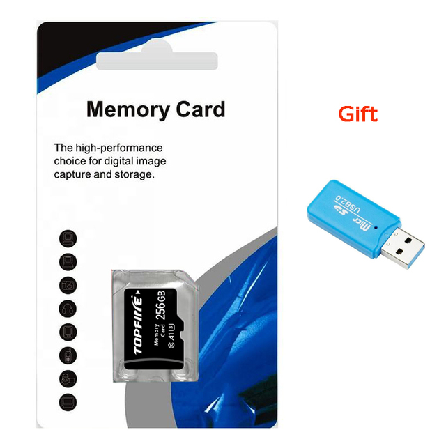 High Quality TOPFINE V70 Grade A2 256GB Plastic Micro TF SD Card ExpressCard Slot Black 3-Year Warranty Cell Phones 100% Real