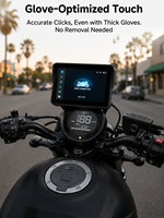 Écran tactile intelligent universel pour moto de 5 pouces, étanche IP67, compatible avec CarPlay 5.0, Android Auto, navigation GPS, moniteur avant