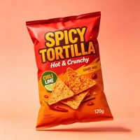 Sachets personnalisés écologiques de qualité alimentaire thermoscellables pour chips, noix, sachets en plastique anti-humidité pour chips de tortilla et céréales multigraines