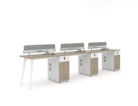 Poste de travail modulaire commercial multi-personnes moderne et écologique à prix d'usine avec structure en bois