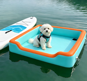Plataforma Flotante Inflable Ligera para Mascotas, Plataforma de Agua Segura para Perros, para Tabla de Paddle, <span class=keywords><strong>Kayak</strong></span>, Bote, Lago, Natación - Product Image 3