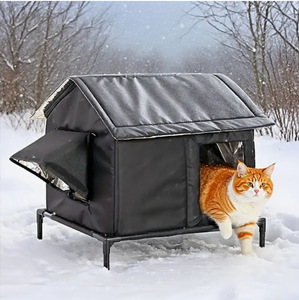 Casa para Gatos Callejeros, Impermeable, Resistente a la Lluvia, Resistente al Frío, Cálida para Invierno, Tienda de Campaña de Gran Espacio para Mascotas - Product Image 1