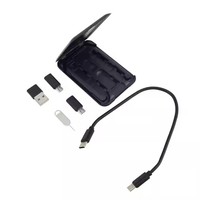 Cadeau promotionnel, kit de câbles USB 6 en 1, adaptateurs USB A, Micro Type C avec boîte de rangement à broche d'éjection, câble de charge rapide USB 60W, câble de données