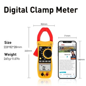 Multímetro de pinza digital VA315, 6000 recuentos, probador de corriente CA, rango automático, resistencia de voltios CA CC, capacitancia, continuidad ADP - Product Image 3