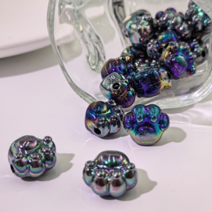 Nouvelles perles en acrylique en forme de <span class=keywords><strong>patte</strong></span> de chat, 1 paquet de 30g, adaptées à <span class=keywords><strong>la</strong></span> fabrication de colliers et de bracelets DIY, charmantes, élégantes et tendance - Product Image 6