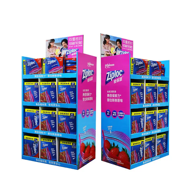 Einzelhandel Werbe karton Display Ständer für Geschenke Karte Lebensmittel Snack Candy Drink Dolls Einzelhandel Karton Boden POP Displays