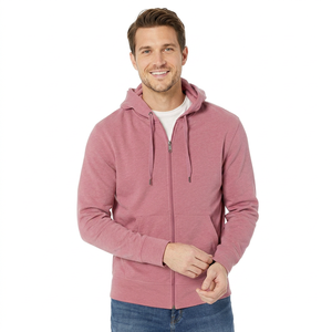 Nouveau sweat à capuche demi-zip pour homme, personnalisé avec logo, 100 % coton, coupe oversize, en velours, services OEM, best-seller - Product Image 1