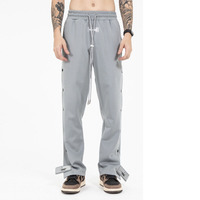 Celana kargo Gym Unisex, celana kargo kualitas tinggi, celana joging Gym, celana olahraga kancing atletik longgar, celana kargo Unisex