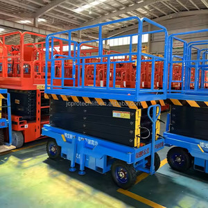 2025 elektrik hidrolik gerak gunting angkat 500kg Platform angkat listrik untuk pekerjaan udara luar - Product Image 4