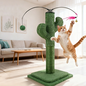 Jouet d'escalade multifonctionnel intelligent et sûr pour chatons, en forme de cactus, avec griffoir en sisal pour l'intérieur, anti-ennui - Product Image 5