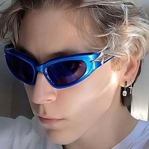Lunettes de soleil œil de chat Y2K UV400 personnalisées avec logo, style punk, pour hommes et femmes, collection 2025 - Product Image 3