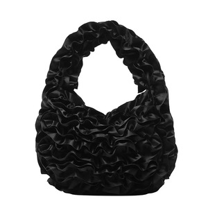 Sac plissé en dentelle style doux et féminin, sac à main en dentelle et gaze douce patchwork, sac à main élégant et noble à porter sous le bras - Product Image 2