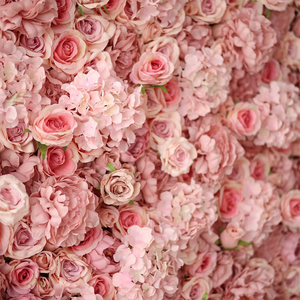 Paneles de Pared de Tela de Seda con Flores Artificiales y Efectos 3D Personalizados, Rosas Rosadas, Marca QIHAO, para Decoración de Tiendas - Product Image 4