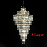 Accessoires de mariage, lustre à 8 étages de 100 cm, lampe suspendue pour mariage, décorations de plafond pour fête de mariage, lustre en cristal LED