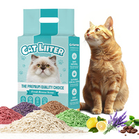 Litière pour chat en tofu à prix d'usine, biodégradable, agglomérante, 6L, en fibres de pois, jetable aux toilettes, sans poussière, contrôle des odeurs