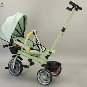 รถสามล้อเด็กและรถเข็นเด็กทารกอุปกรณ์นอนและนั่งแบบหลายทิศทางสำหรับเด็ก1-6ขวบ - Product Image 6