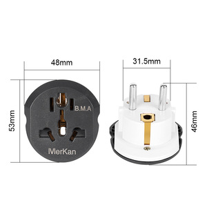 <span class=keywords><strong>Adaptateur</strong></span> <span class=keywords><strong>de</strong></span> voyage universel 2 broches pour prises EU, <span class=keywords><strong>adaptateur</strong></span> <span class=keywords><strong>de</strong></span> prise 2 broches UK et 3 broches pour usage industriel – Fournisseur d'usine - Product Image 3