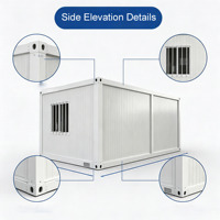 Container Abitativo Prefabbricato in Acciaio da 20 Piedi, Smontabile, per Ufficio, Casa o Monolocale, Ideale per Giardino - Vendita all'Ingrosso