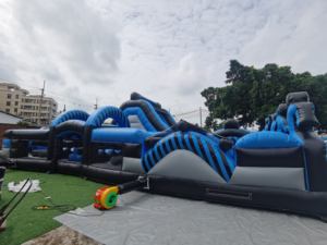 2023 Offre Spéciale nouveau <span class=keywords><strong>jeu</strong></span> <span class=keywords><strong>de</strong></span> Sport <span class=keywords><strong>de</strong></span> grande taille <span class=keywords><strong>jeu</strong></span> d'obstacles gonflables à Double voie pour les enfants - Product Image 3