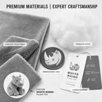 Peluche Géante Rhinocéros Personnalisée avec Logo – Cadeau Promotionnel d'Usine