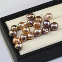 Perles ovales baroques en vrac de grande taille, 12-13mm, Grade 3A, nucles, Edison naturelles, véritables, d'eau douce