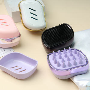 Brosse à <span class=keywords><strong>shampoing</strong></span> double face à double usage Brosse à <span class=keywords><strong>shampoing</strong></span> domestique pour le nettoyage du <span class=keywords><strong>cuir</strong></span> <span class=keywords><strong>chevelu</strong></span> Démangeaisons Peigne de massage Shampooing et grattage Artefact - Product Image 6