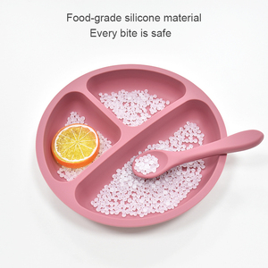 Food Grade Silicone Baby Suction Plate <b>Set</b> Divided Meal Tray Eco Friendly Non Toxic Dishwasher Safe Toddler Feeding Bowl - Product Image 1