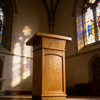 Pupitre de sermons en bois de style minimaliste, mobilier classique pour cérémonies religieuses, idéal pour écoles et théâtres