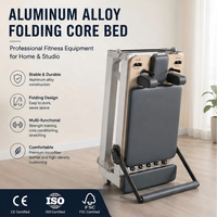 Reformer de Pilates pliable professionnel en alliage d'aluminium avec système de poulies silencieux pour machine de Pilates de gym