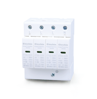 Solaire 20kA-80kA 4P Dispositif de protection contre les surtensions 220v/385v AC 50-6HZ Tension nominale 3P Type T2 Solaire SPD AC Parafoudre
