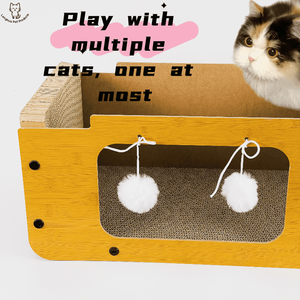 Casa para Gatos <span class=keywords><strong>de</strong></span> Doble Capa para Todas las Estaciones, Diseño Vertical Integrado con Patas <span class=keywords><strong>de</strong></span> Gato, Resistente al Desgaste y Antideslizante, Sofá <span class=keywords><strong>de</strong></span> Juguete para Gatos Tipo Villa - Product Image 4
