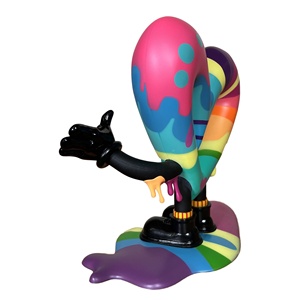Escultura de Corazón de Fibra de Vidrio Pintada a Mano Personalizada, Arte Tridimensional Duradero de Gran Escala con Temática de Personajes de Cine y Televisión para Uso en Interiores/Exteriores - Product Image 5