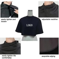 Capes de maquilleur miniatures personnalisées Wanmei avec logo, pour salons de beauté, clients, tabliers courts, tabliers pour cheveux, capes de maquilleur miniatures roses
