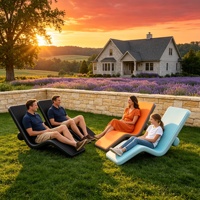 Chaise longue gonflable d'extérieur pour jardin, en PVC imperméable, transat de relaxation pour patio et fêtes, vente en gros pour adultes