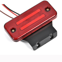 Nouvelle lampe de signalisation latérale universelle pour camion 12V 24V avec guide de lumière LED, support de montage, lampe de sécurité à clignotement stroboscopique, lampe de délimitation latérale