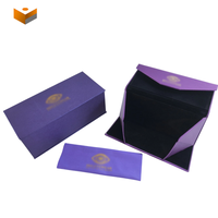 Étui à lunettes personnalisé avec logo, étui de luxe pour lunettes de soleil, boîte de rangement, emballage pliable, ensemble de boîtes à lunettes, étui pliable