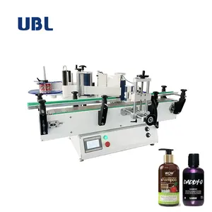 UBL fabrika tam/yarı otomatik yapışkanlı etiket şarap etiketleme makineleri için yuvarlak cam şişe fiyat