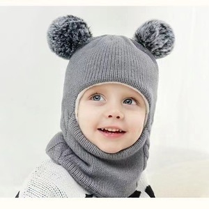 Gorro de Protección Facial para Bebés, de Forro Polar Grueso y Cálido para Otoño e Invierno, con Diseño de Imagen Impresa Digitalmente en Poliéster/Algodón - Product Image 3