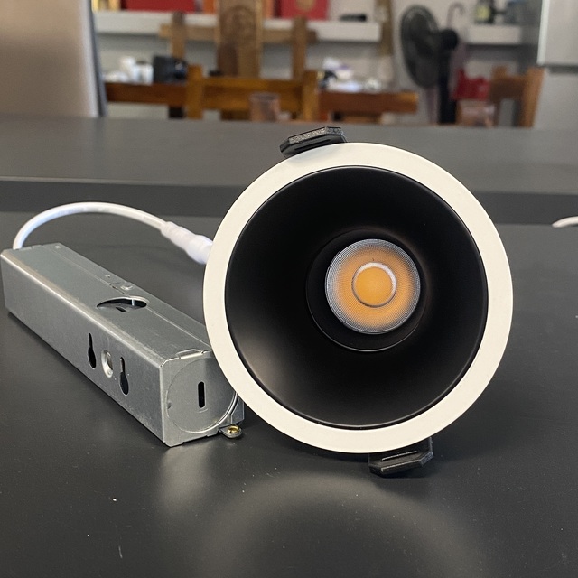 ETL ES FCC 2Inch65mmm 8W MattBlack HighQuality LED Downlight 2700K3000K4000K5000K6000K 5CCTAdjustable Dimmable CRI90 WetLocation