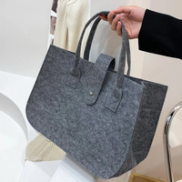 Sac fourre-tout en feutre personnalisé avec logo, poignée confortable, résistant à l'usure, écologique et tendance