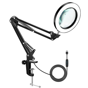 <span class=keywords><strong>Loupe</strong></span> 8X avec lumière et support 2 en 1 Lampe grossissante 3 modes de couleur LED pour la lecture, la peinture et la couture. - Product Image 4