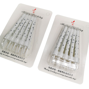 Top vendeur meilleurs souhaits d'anniversaire 10 pièces bougies de carte étoile en argent doré vente d'usine pour enfants vente de bougie de joyeux anniversaire - Product Image 1