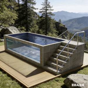 Piscina Contenedor Expandible Moderna Huaying con Plataforma y Cristal Visible, Fácil Instalación, Venta Directa de Fábrica - Product Image 4
